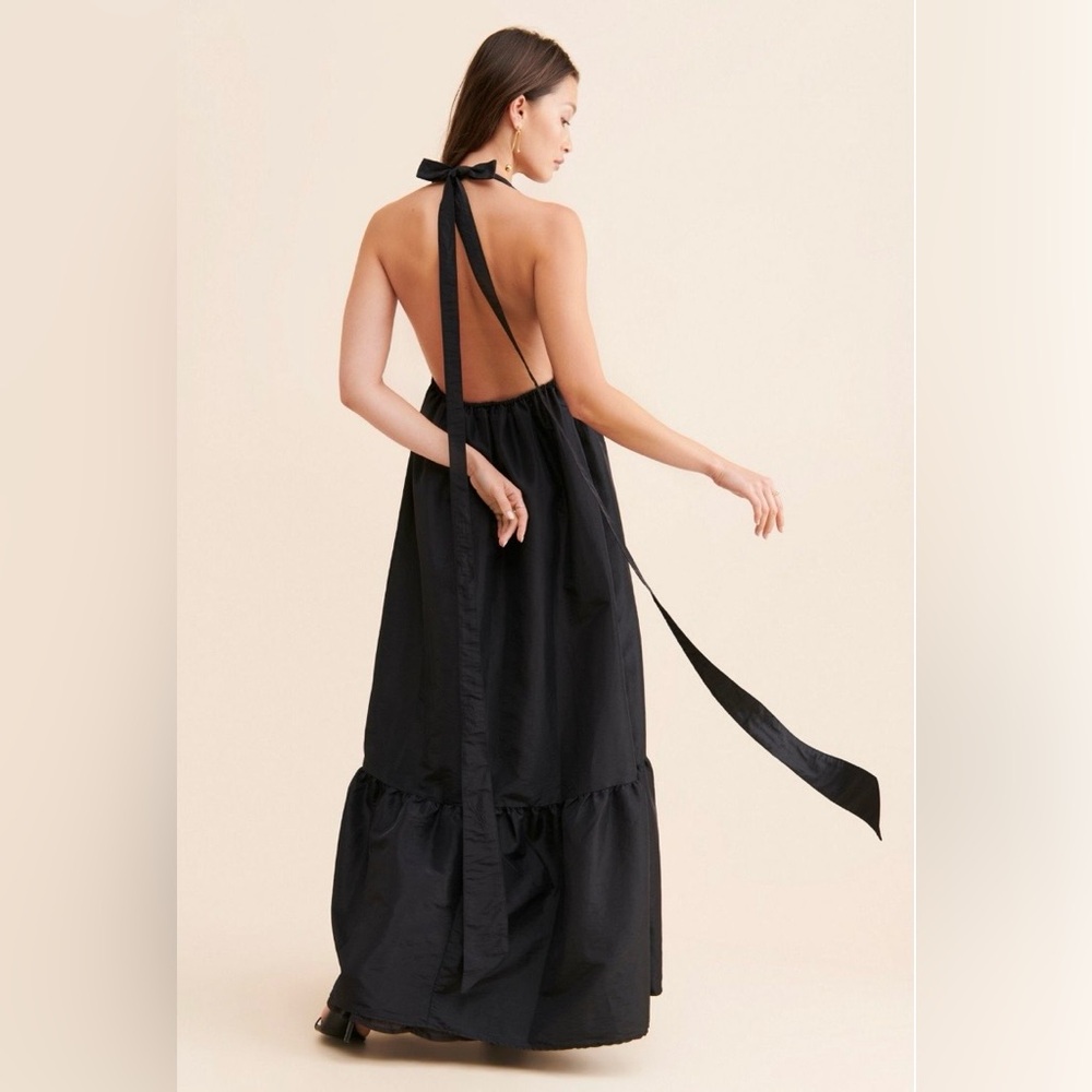 Free People Isabel Gown Maxi Dress Black Size Small